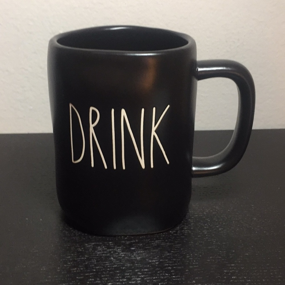 Rae Dunn DRINK black coffee tea mug - Brand New